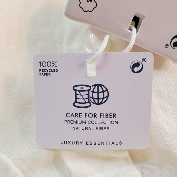 NWT PORTER & ASH SZ L Men's 100% Linen White Short Sleeve Button Down Shirt - Picture 9 of 13